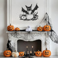 Load image into Gallery viewer, Bat in the Witch's Cauldron Halloween Theme Metal Wall Art
