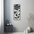 Load image into Gallery viewer, Silhouette Of Flower In Frame Metal Wall Art Decor
