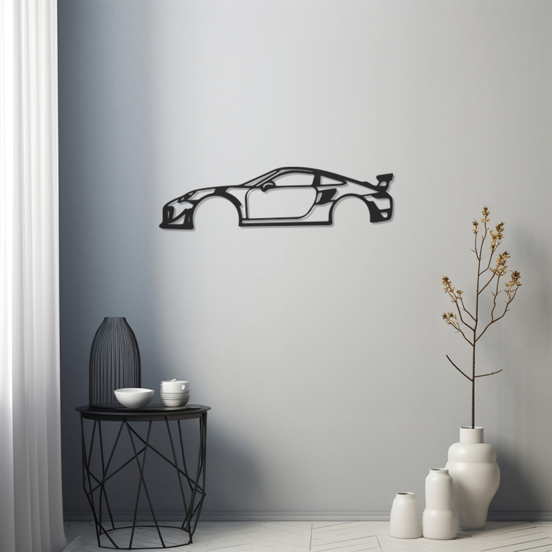 Car Line Art Metal Wall Art Decor