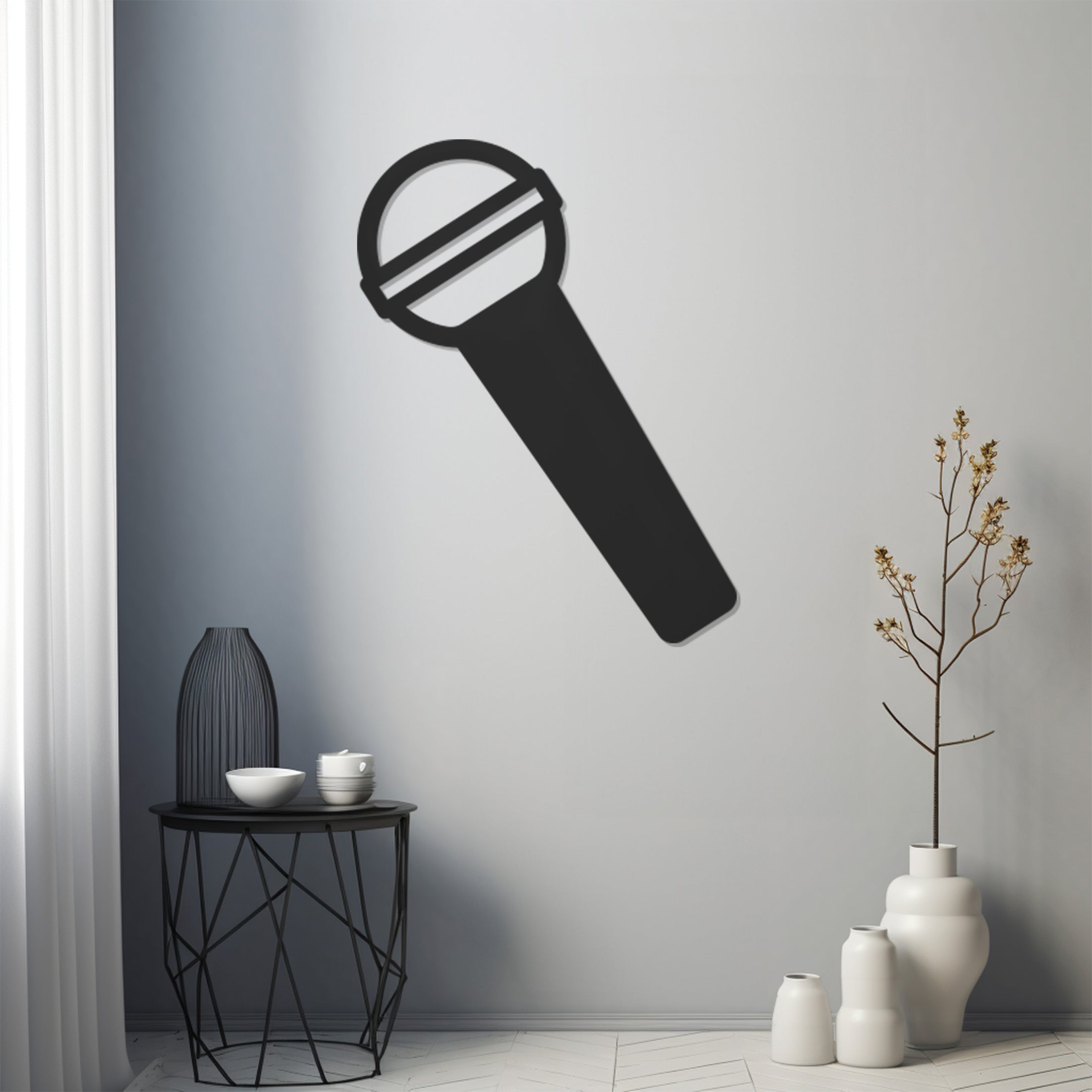 Microphone Metal Wall Art