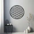 Load image into Gallery viewer, Round Abstract Pattern Metal Wall Decor
