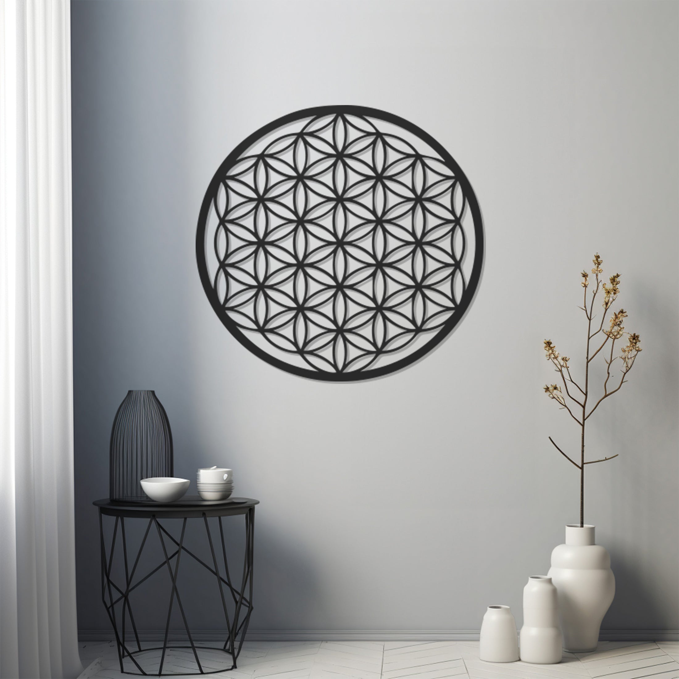 Round Abstract Pattern Metal Wall Decor