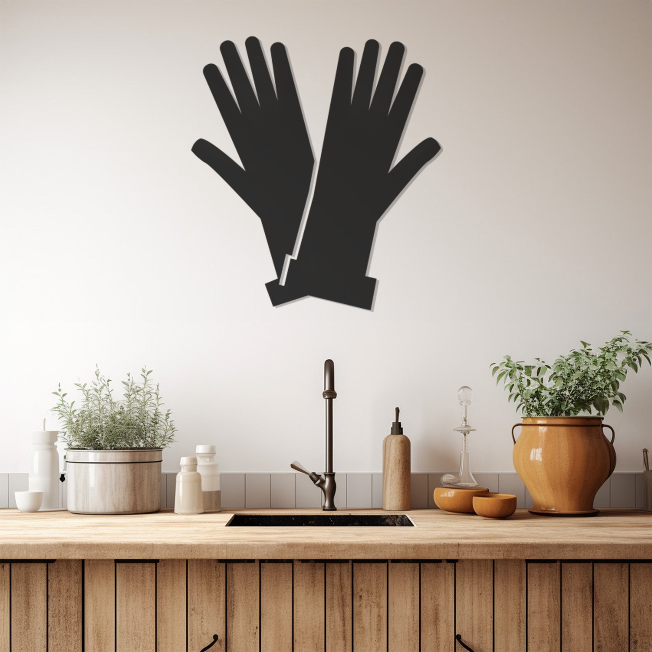 Gloves Metal Wall Art, Wall Decor, Metal Wall art