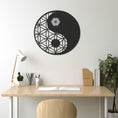 Load image into Gallery viewer, Yinyang Geometric Patterned Metal Wall Decor, Metal Wall art
