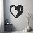 Load image into Gallery viewer, Wall Decor With Heart Silhouette Combining Heart And Dog
