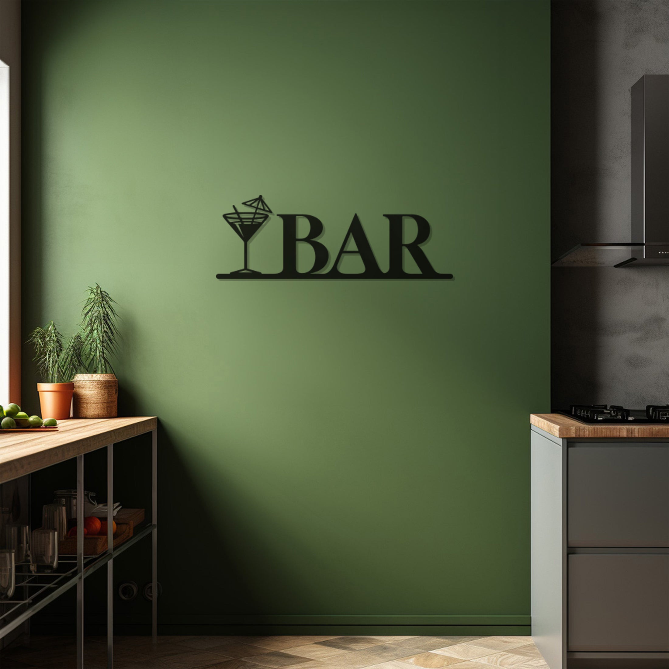 Bar Metal Wall Art Decor