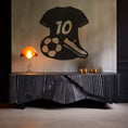 Load image into Gallery viewer, Metal Wall Decor With Messi's Number 10 Jersey, Football Boots And Football
