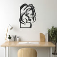 Load image into Gallery viewer, Female Figure With Wavy Hair Metal Wall Art
