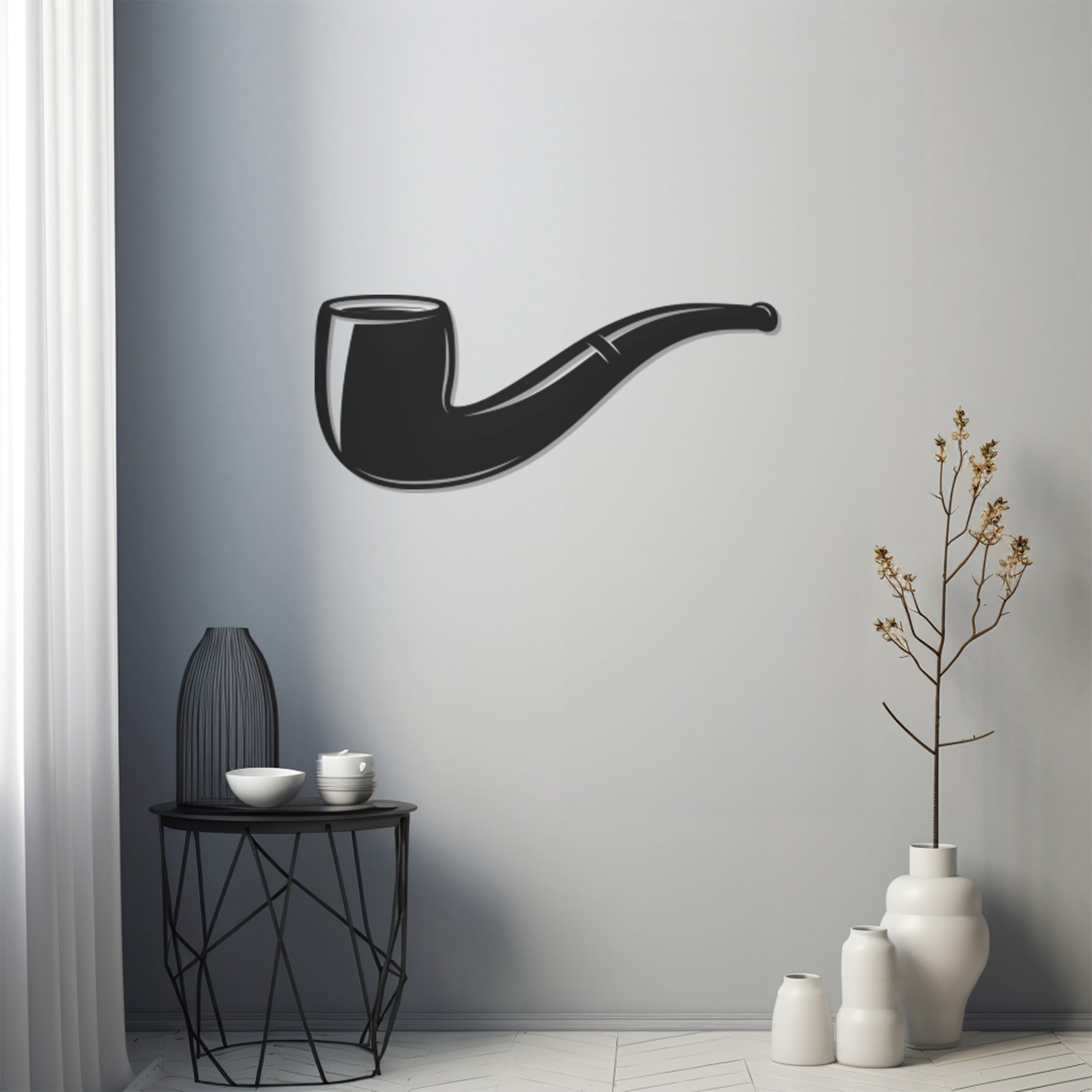 Smoking Pipe Metal Wall Art