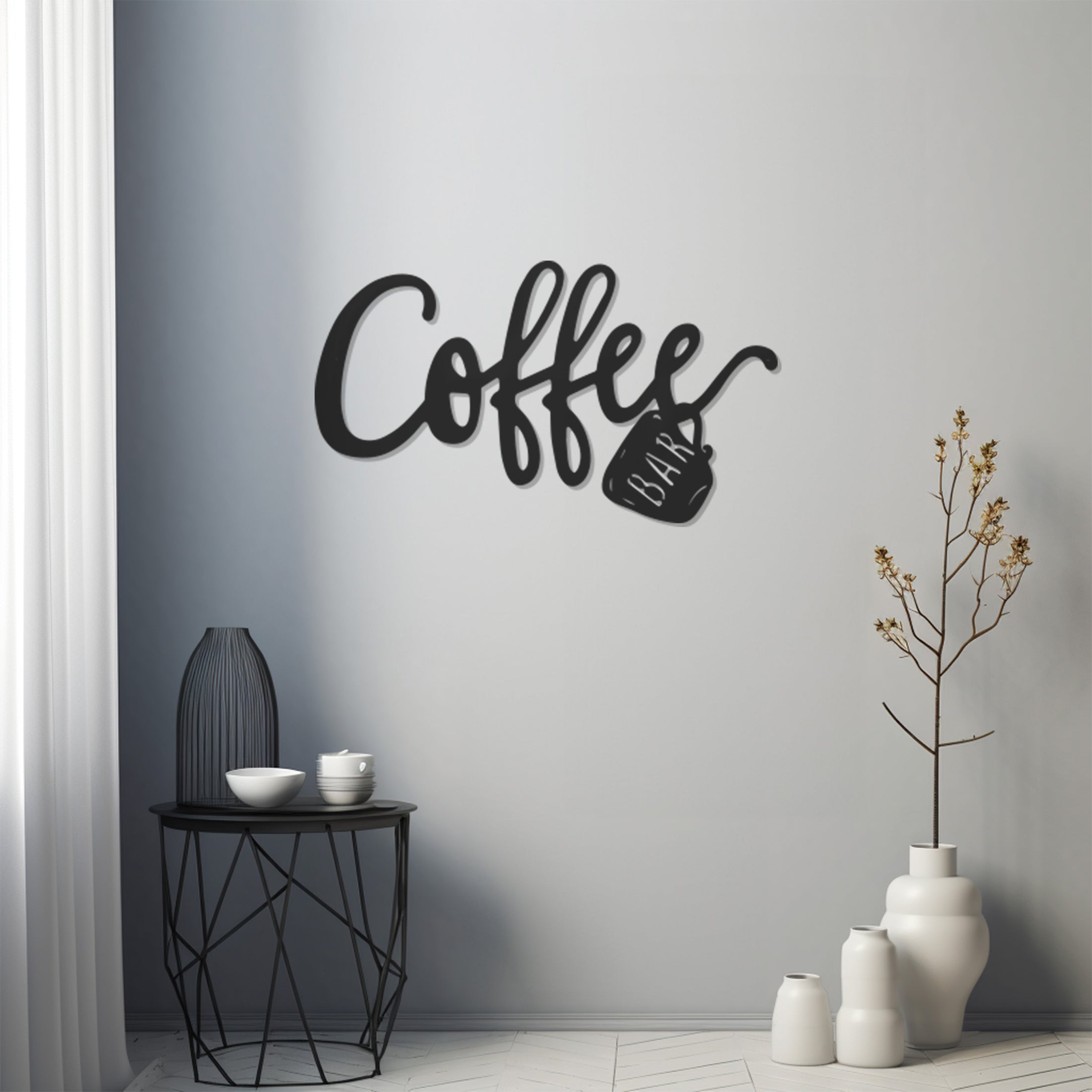 Coffee Bar Lettering Metal Wall Decor