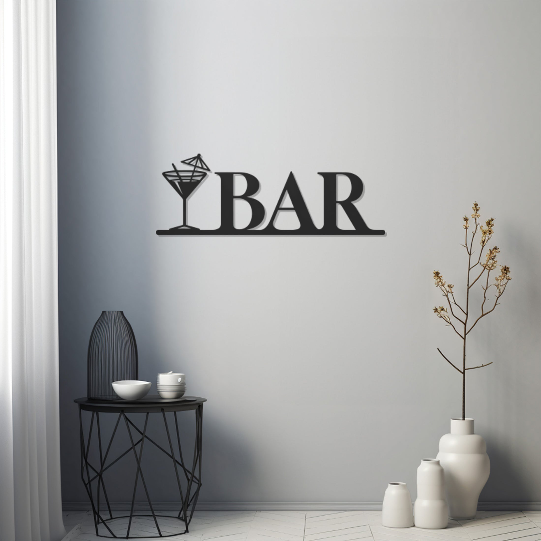 Bar Metal Wall Art Decor