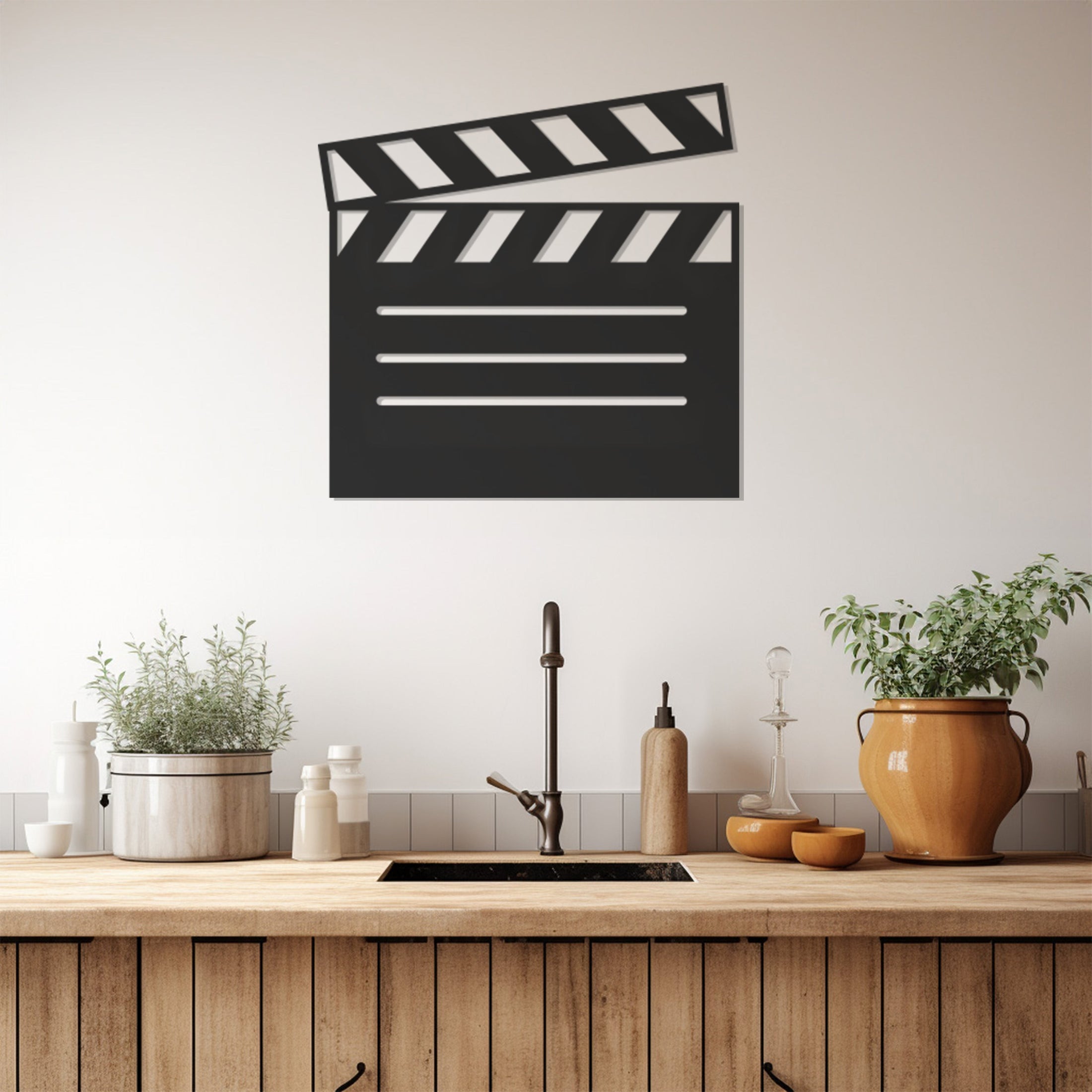 Clapperboard Metal Wall Art, Wall Decor, Metal Wall art