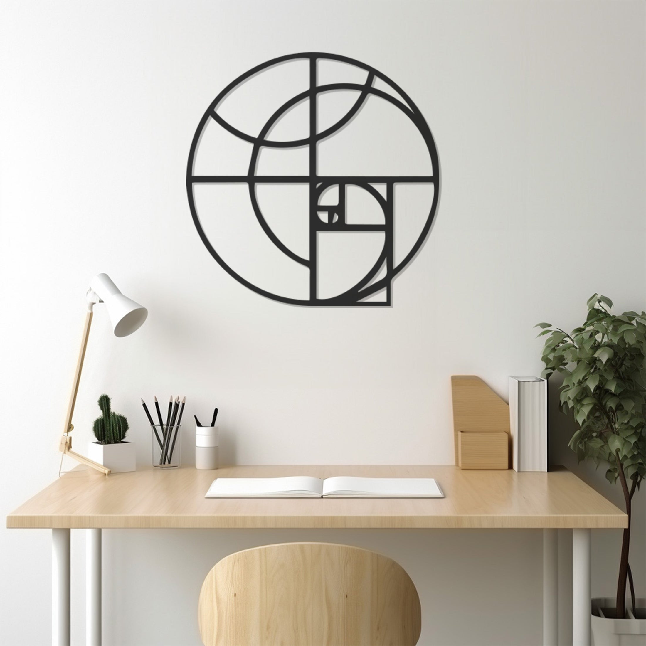 Geometric Abstract Pattern Metal Wall Decor