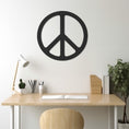 Load image into Gallery viewer, Peace Symbol Metal Wall Art
