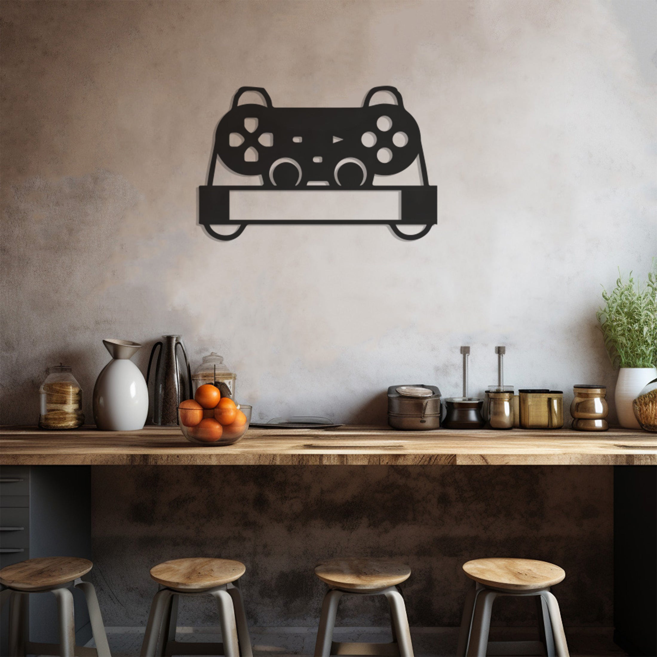 Playstation Controller Metal Wall Art