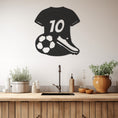 Load image into Gallery viewer, Metal Wall Decor With Messi's Number 10 Jersey, Football Boots And Football
