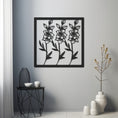 Load image into Gallery viewer, Three Flower Design Metal Wall Art
