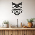 Load image into Gallery viewer, Geometric Owl Portrait Metal Wall Decor
