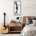 Load image into Gallery viewer, With Earrings And Skirt, Looks Aesthetically Pleasing African Woman With Hand Figures Metal Wall Art
