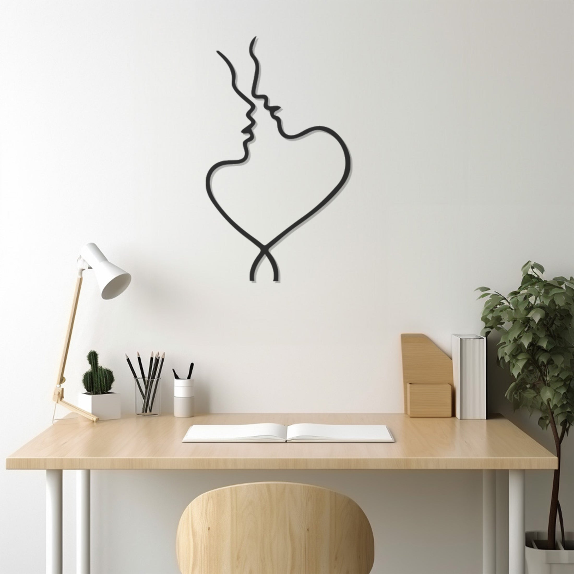 Woman Man Love Figure Metal Wall Art