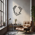 Load image into Gallery viewer, With Shaped Patterns On It ,Dance Of Dolphins Metal Wall Art
