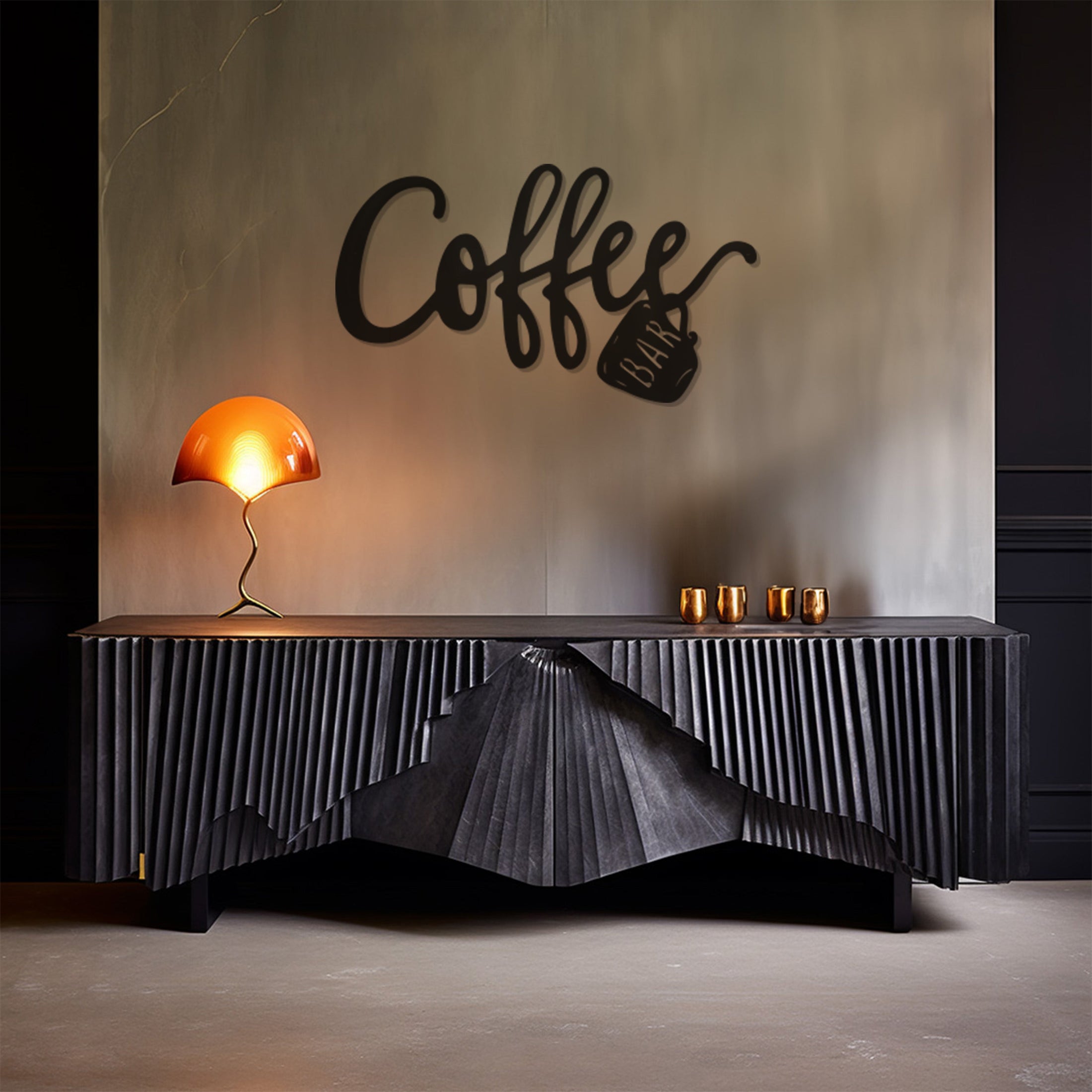 Coffee Bar Lettering Metal Wall Decor