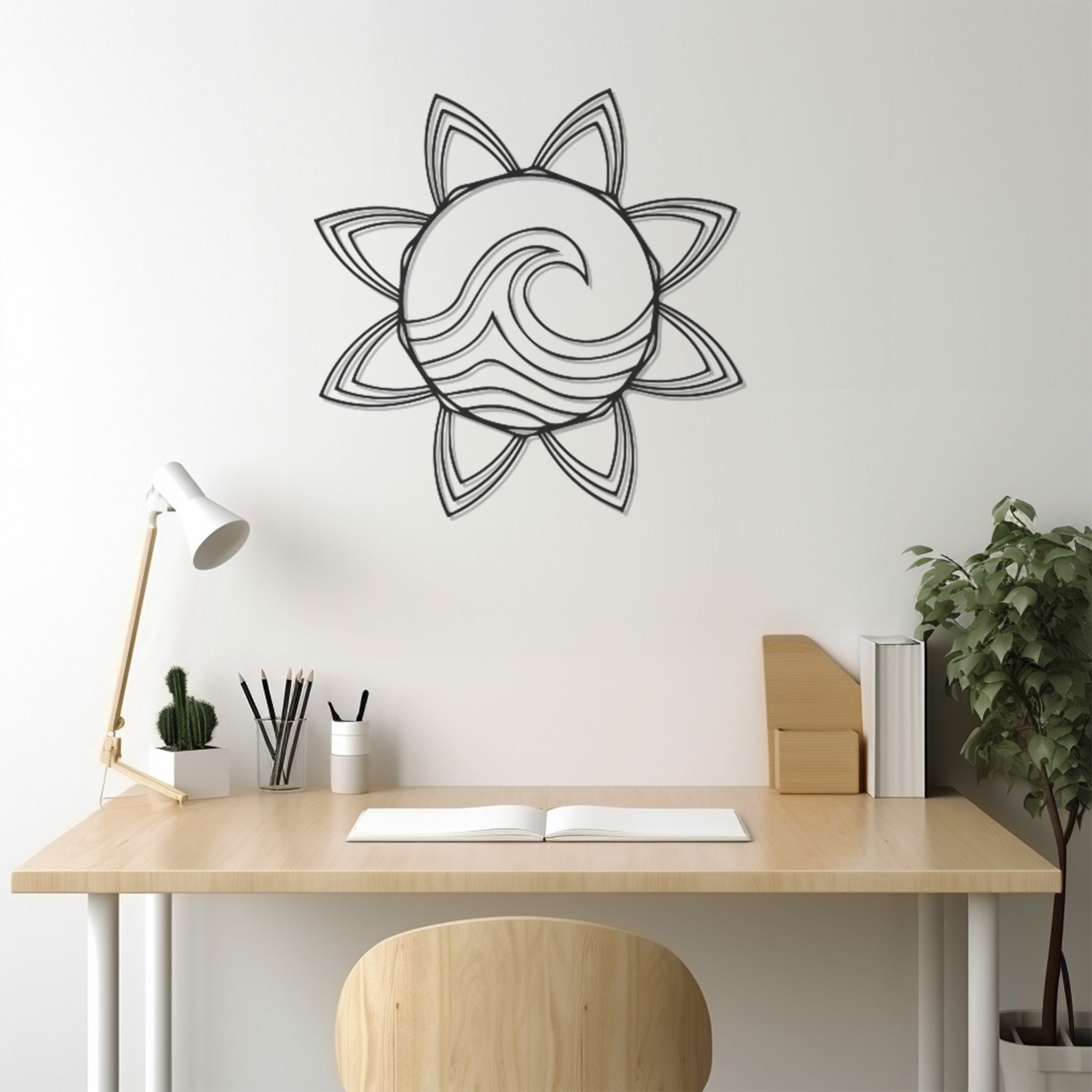 Sea Sun Geometric Metal Wall Decor