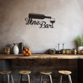 Load image into Gallery viewer, Wine Bar Metal Wall Decor With Wine Glasses And Wine Silhouette
