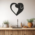 Load image into Gallery viewer, Wall Decor With Heart Silhouette Combining Heart And Dog
