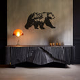 Load image into Gallery viewer, Metal Wall Decor With Forest And Pine Figures In A Bear Silhouette
