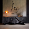 Load image into Gallery viewer, Fuck, Middle Finger Line Art Metal Wall Art
