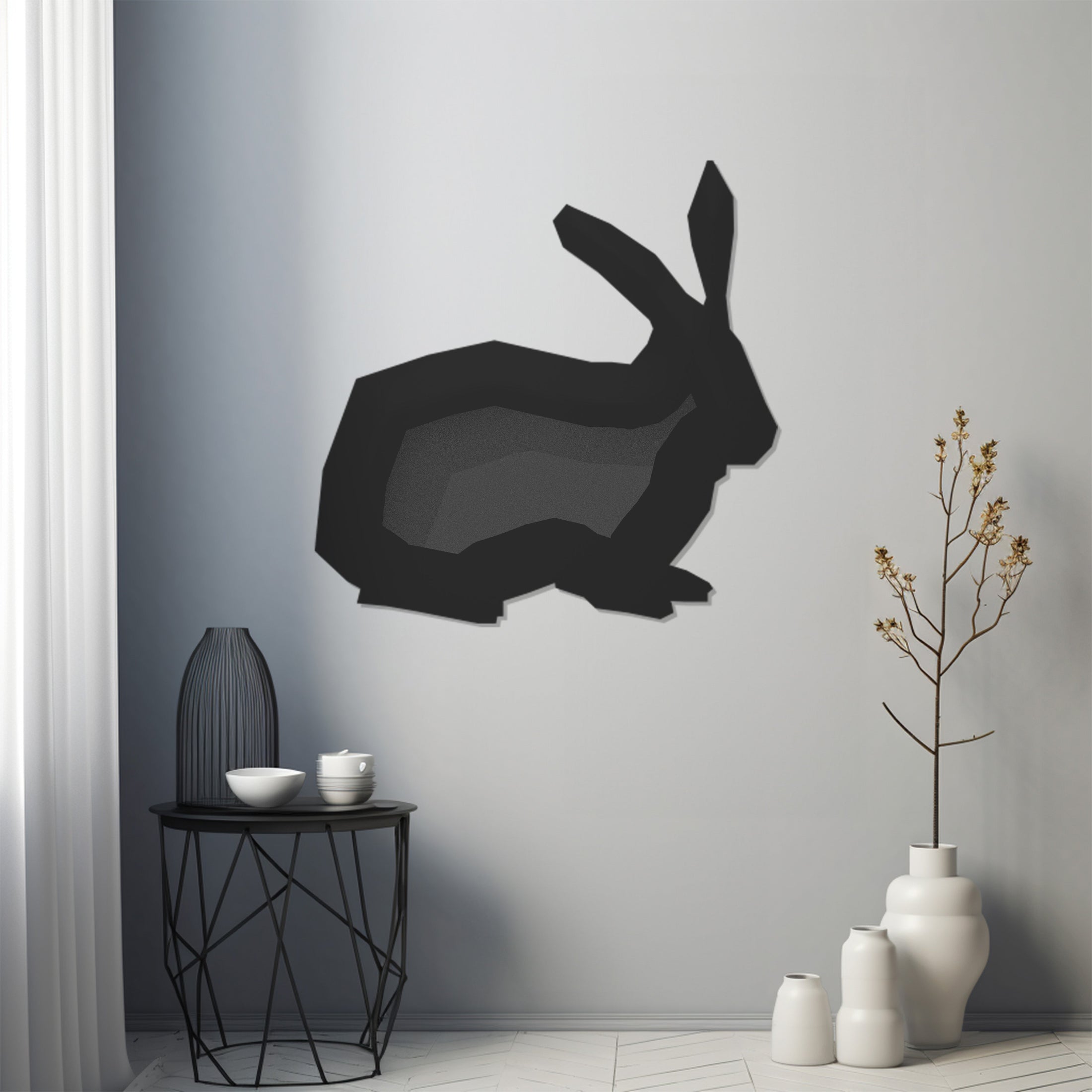 Rabbit Metal Wall Art