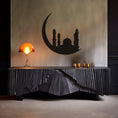 Load image into Gallery viewer, Mosque Silhouette Metal Wall Art On The Moon
