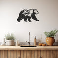 Load image into Gallery viewer, Metal Wall Decor With Forest And Pine Figures In A Bear Silhouette
