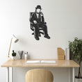 Load image into Gallery viewer, With Hat And Bow Tie Sitting Man Metal Wall Art
