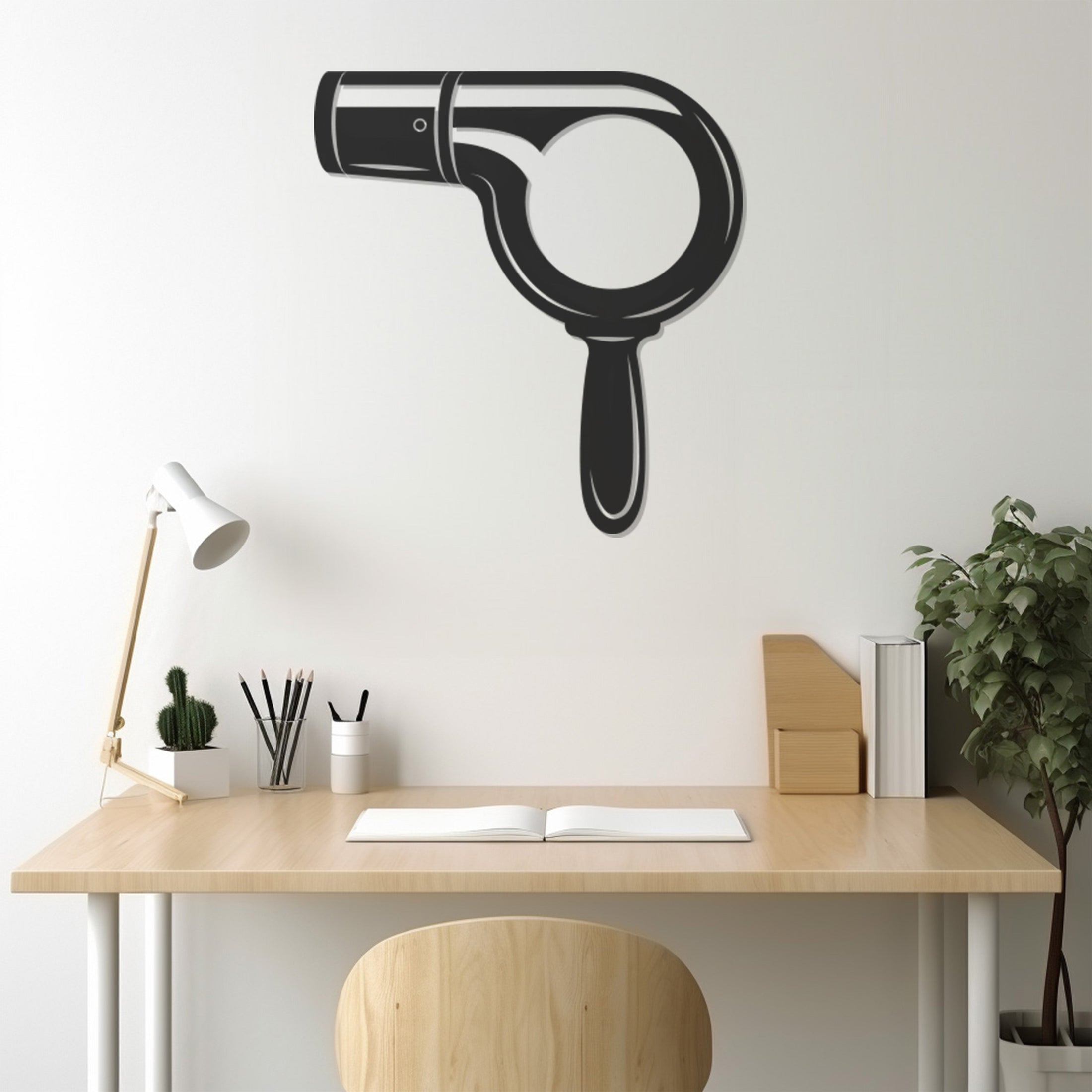 Hair Dryer Metal Wall Art