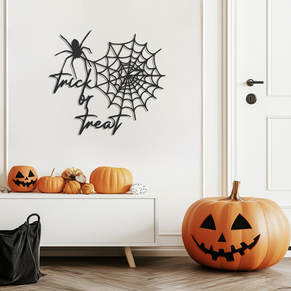 Trick or Treat Halloween Theme Metal Wall Art