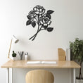 Load image into Gallery viewer, Roses Line Art Metal Wall Art
