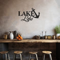 Load image into Gallery viewer, Metal Wall Decor With Lake Life Inscription, Metal Wall art
