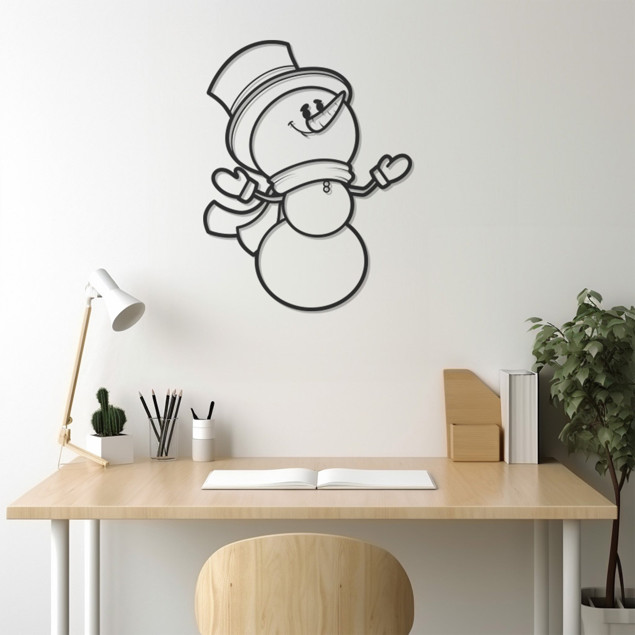 Snowman Metal Wall Art