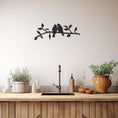 Load image into Gallery viewer, Silhouette Of 2 Birds Sitting On A Tree Branch Metal Wall Decor
