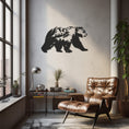 Load image into Gallery viewer, Metal Wall Decor With Forest And Pine Figures In A Bear Silhouette
