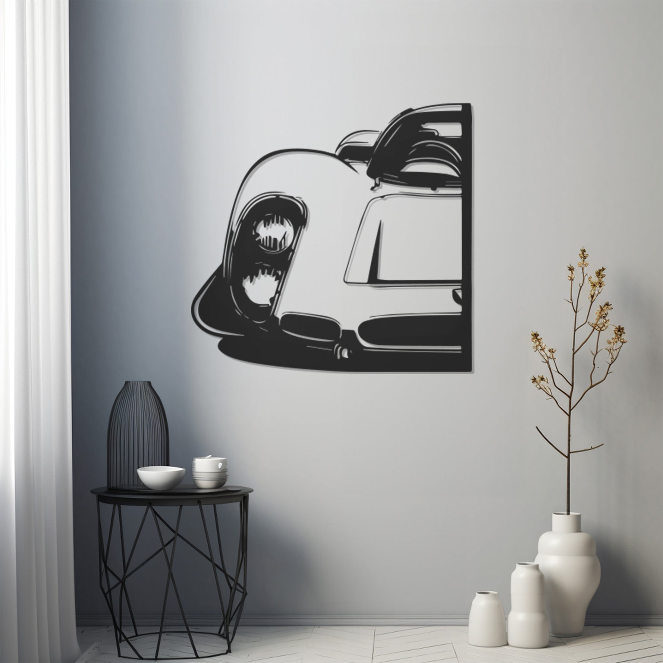 Minimalist Car Metal Wall Art