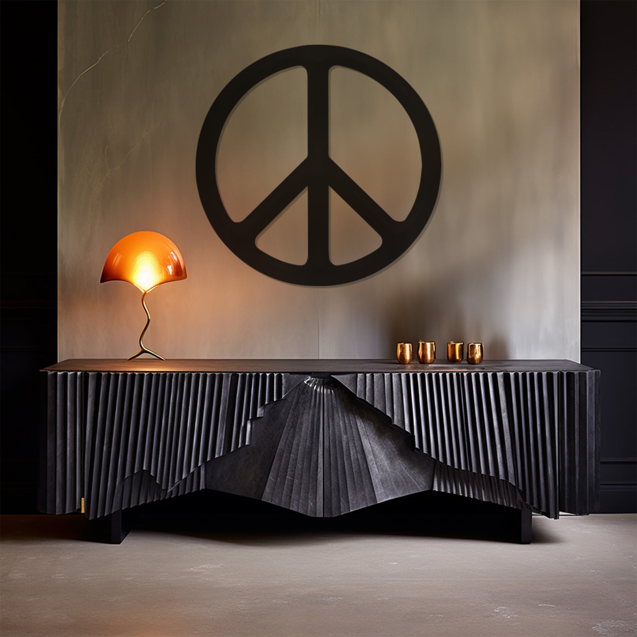 Peace Symbol Metal Wall Art