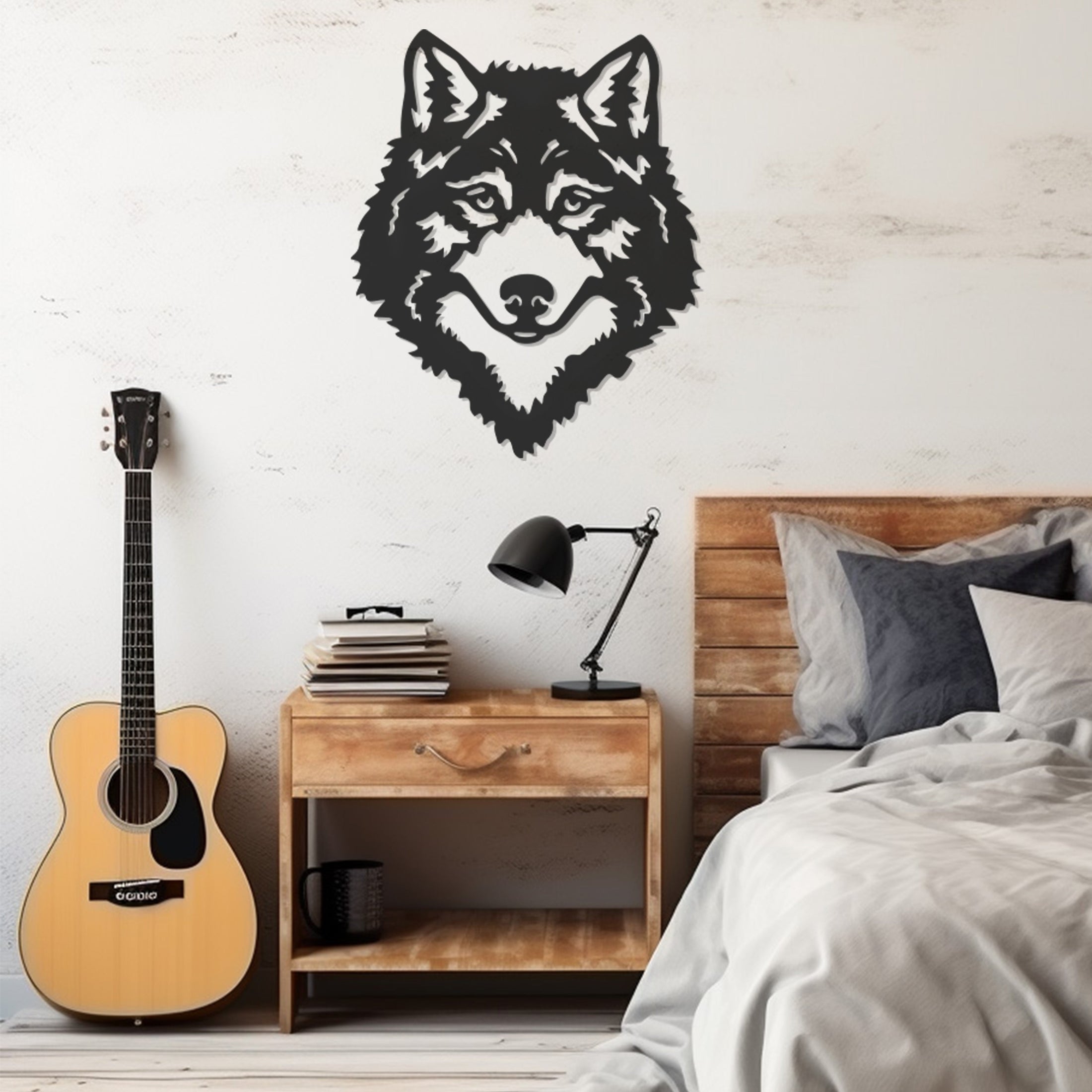 Siberian Husky Portrait Metal Wall Decor