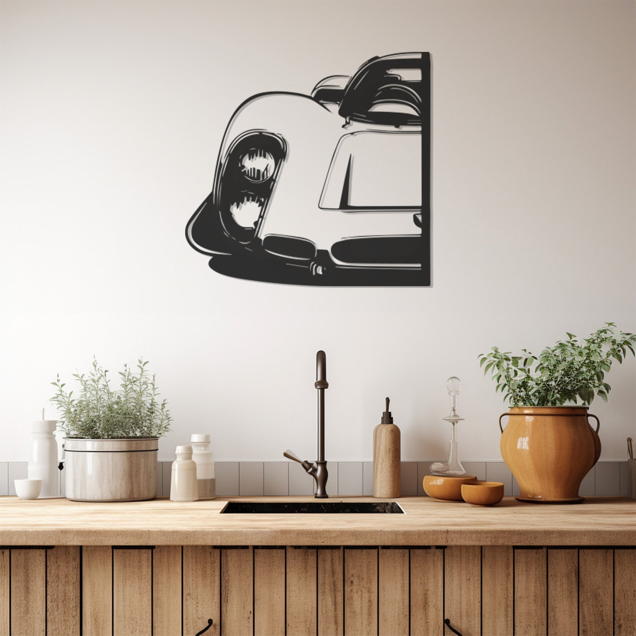 Minimalist Car Metal Wall Art