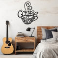 Load image into Gallery viewer, Emtal Wall Decor With Coffe Written On The Silhouette Of A Cup
