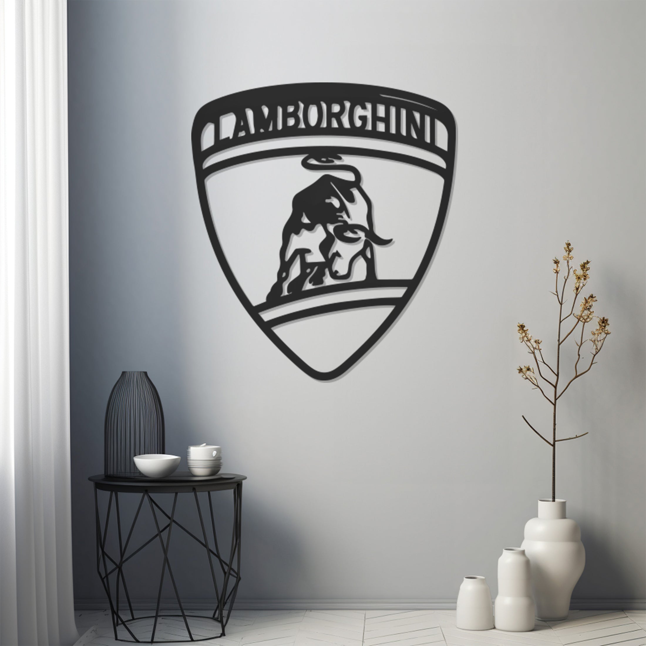 Lamborghini Logo Metal Wall Decor