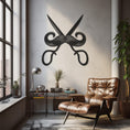 Load image into Gallery viewer, Mustache And Scissors Metal Wall Art
