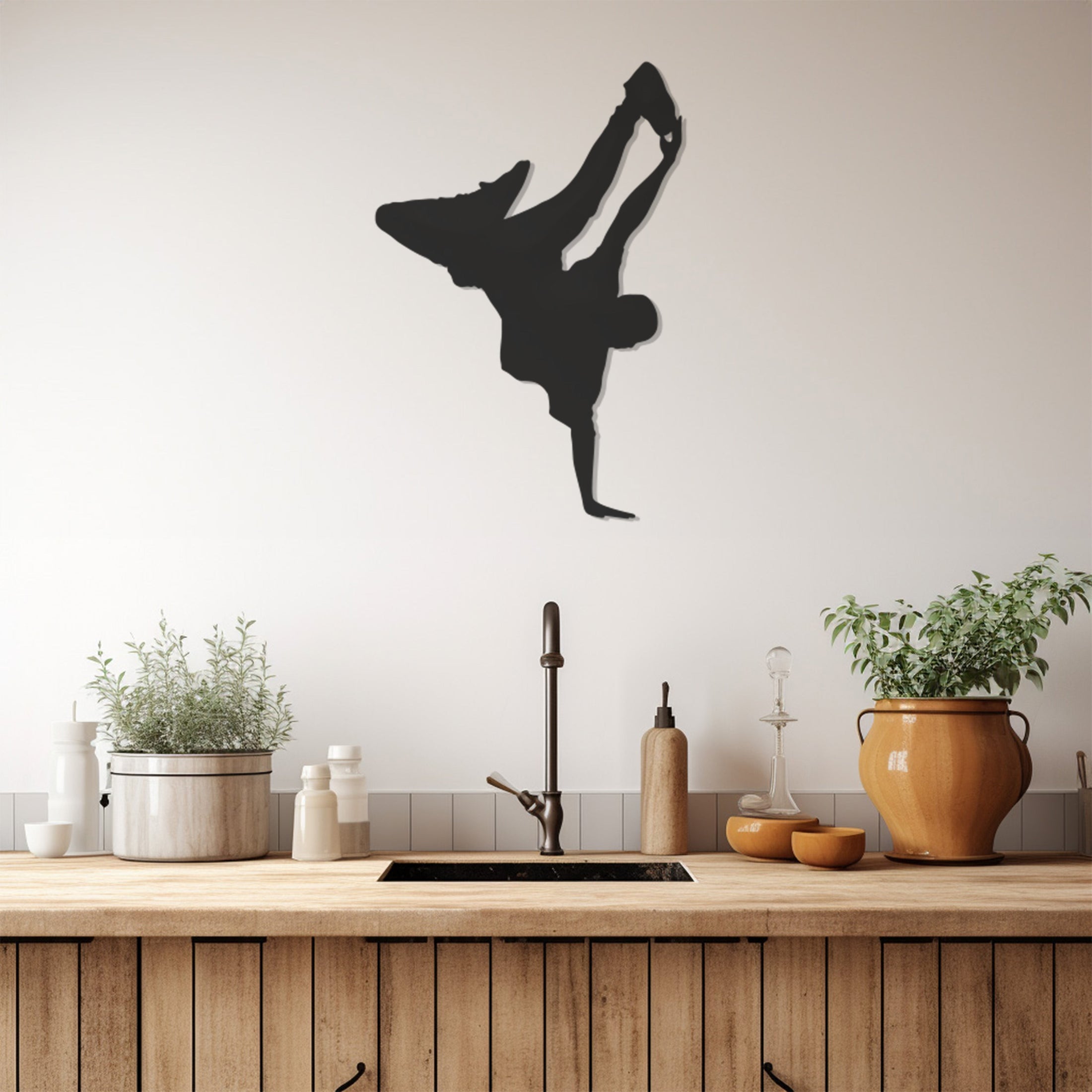 Hiphop Man Figure Metal Wall Art